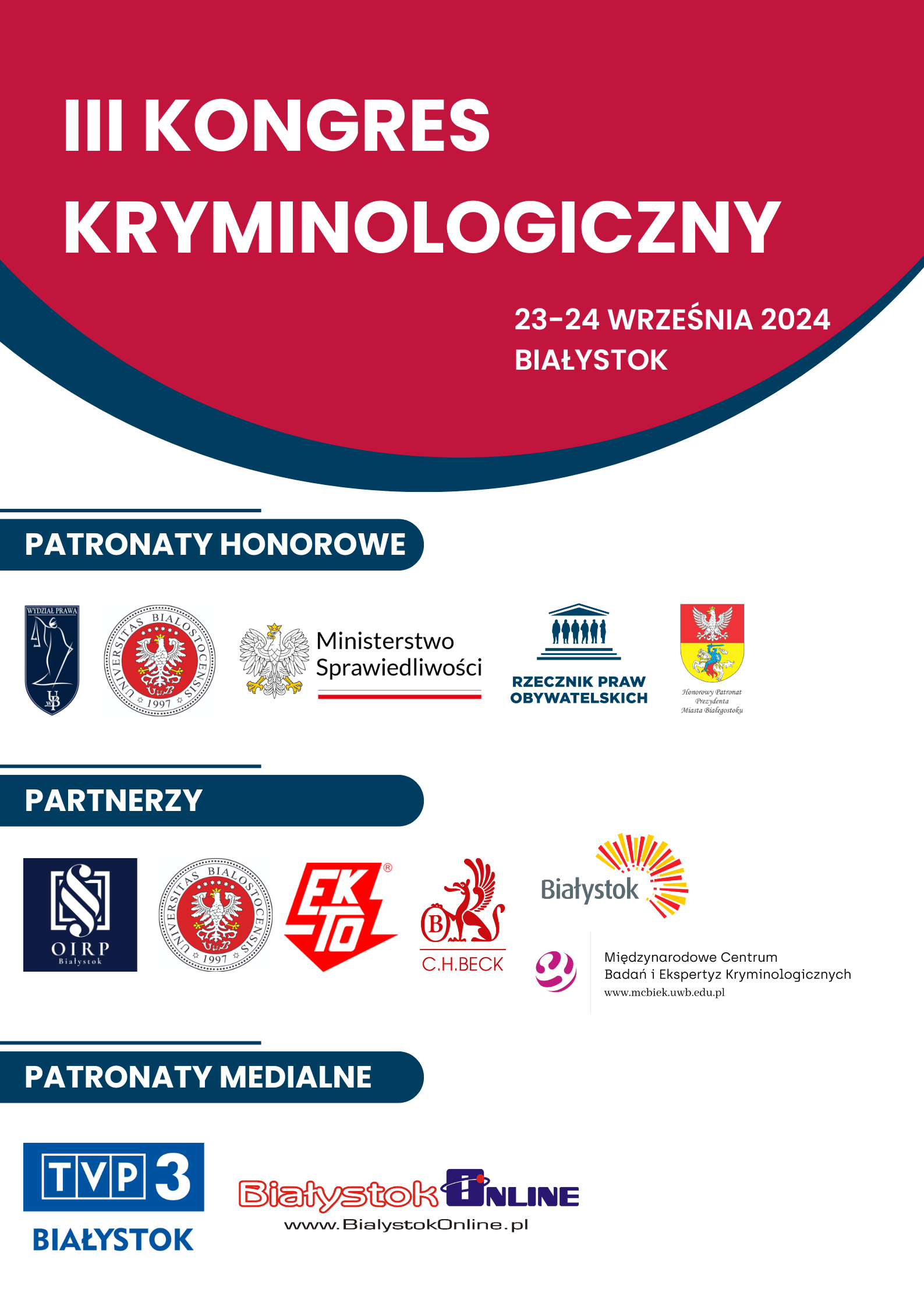 Plakat dot. III Kongresu Kryminologicznego